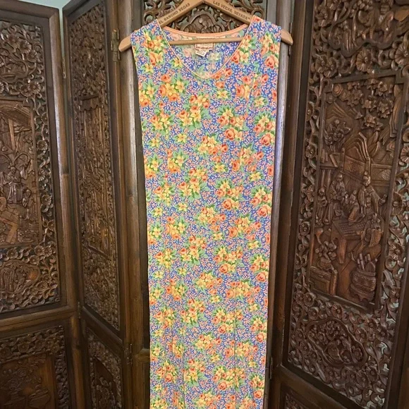 Vintage April Cornell Maxi Dress Sleeveless - Picture 4 of 7